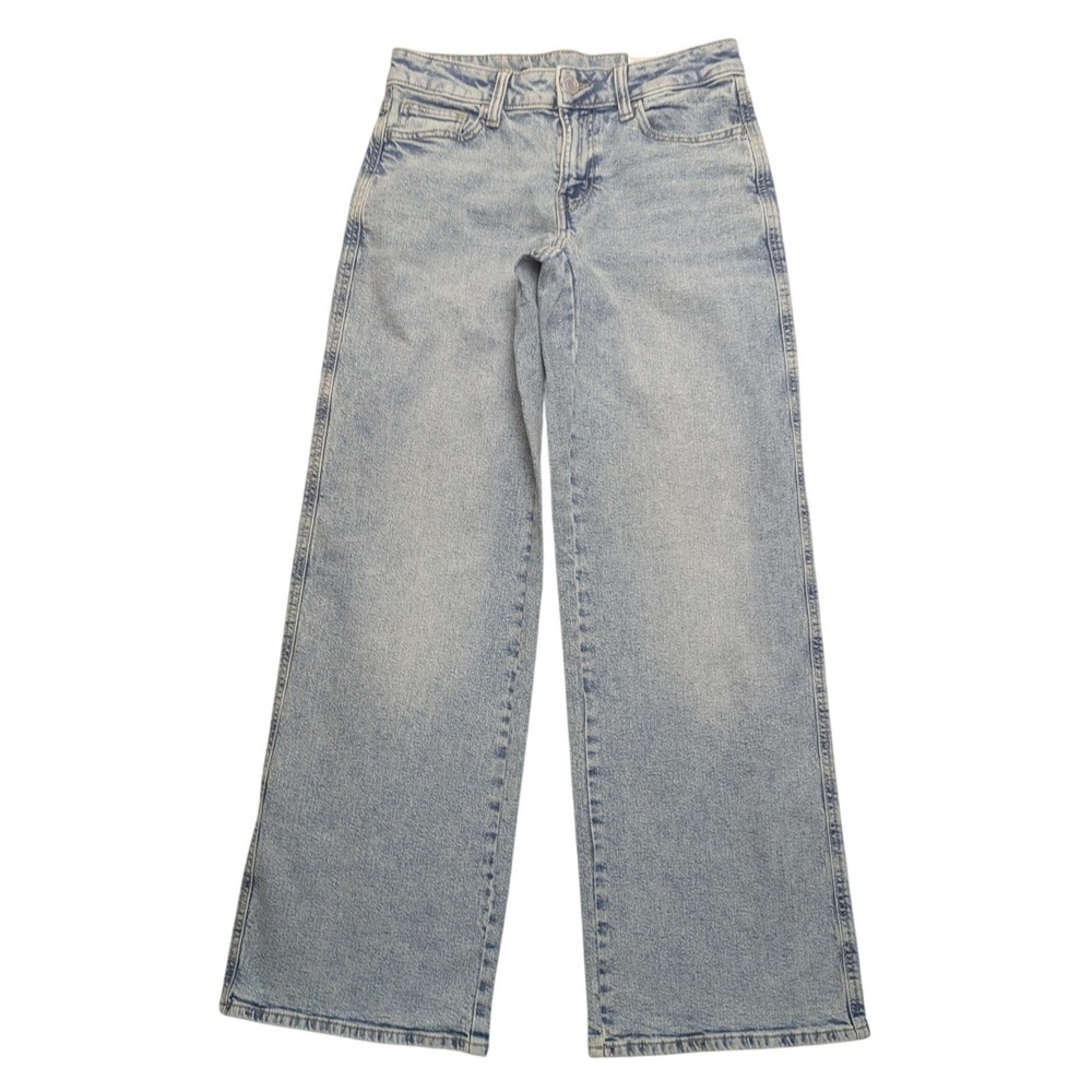 NWT SO Baggy Low Rise Jeans Womens 5/27 Light Wash Wide Leg Denim JG43D902RW15